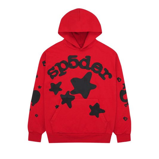 SP5DER RED BELUGA HOODIE